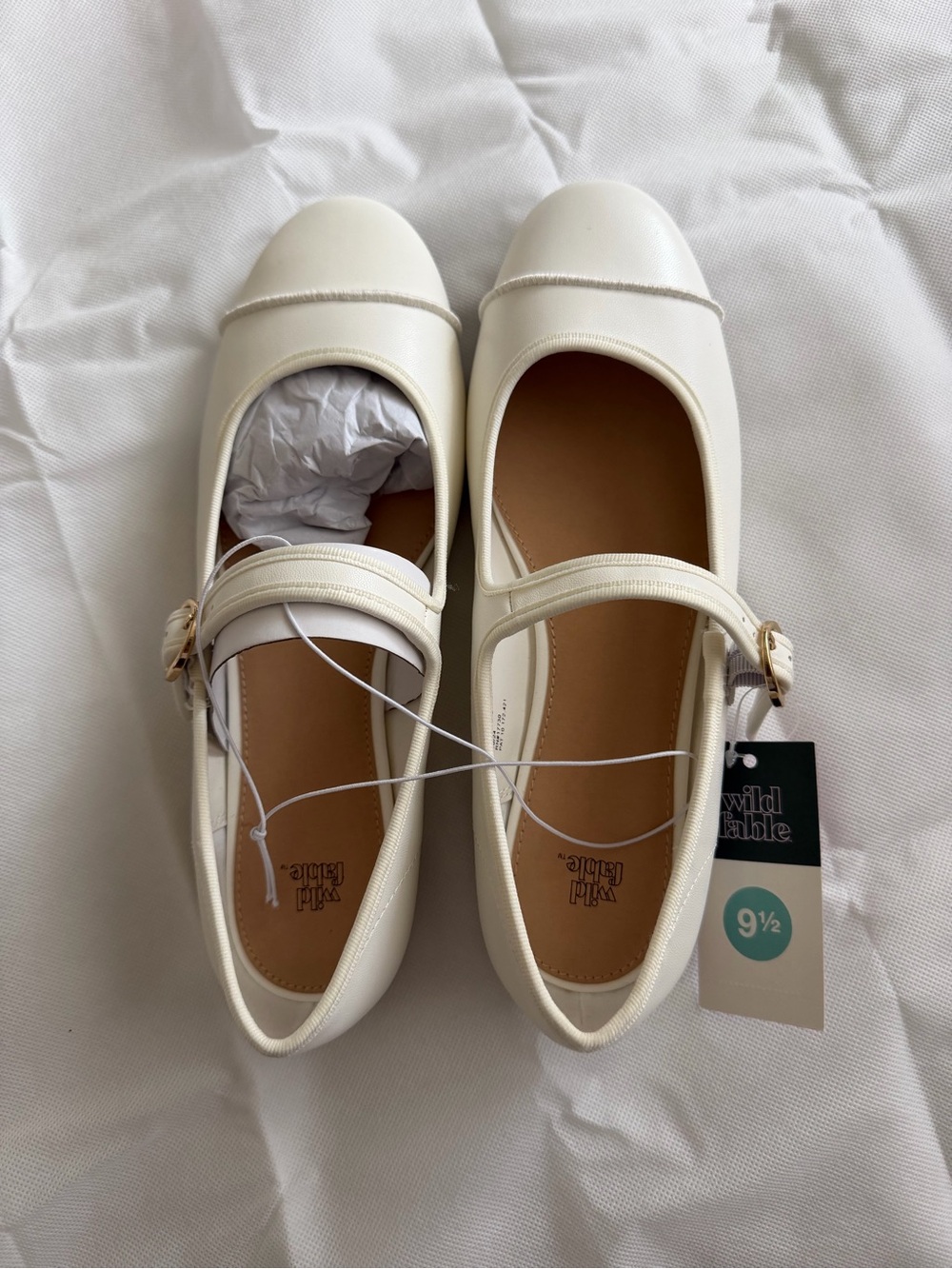 Target wild fable white Mary Jane Flats with Buckle Strap